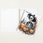 Elegant Skeleton Halloween Wassercolor Planer (Anzeige)