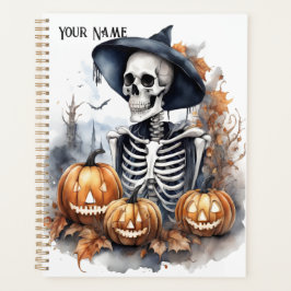 Elegant Skeleton Halloween Wassercolor Planer