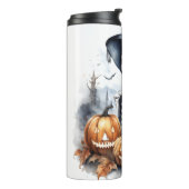 Elegant Skeleton Halloween Wassercolor Thermosbecher (Nach links gedreht)