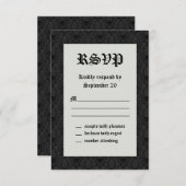 Elegant Skeletons Wedding RSVP Einladung (Vorne/Hinten)