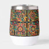 Elegant Sky-Blue "Aztec Dream" 325 ml stemless Gla (Vorderseite)