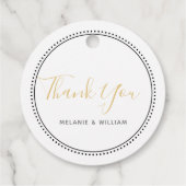 Elegant Sky Blue Couple's Monogram Wedding Geschenkanhänger (Rückseite)