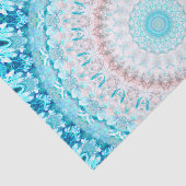 Elegant Sky Blue Crystal Mandala Seidenpapier (Ausschnitt)