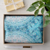 Elegant Sky Blue Crystal Mandala Seidenpapier (Geschenk)