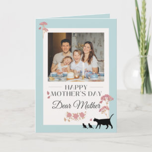 Elegant Sky Blue Happy Mother Day Card Karte