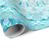 Elegant Sky Blue Mandala  Geschenkpapier (Rolleneckpunkt)