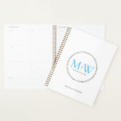Elegant Sky Blue Monogram Wedding Planer (Anzeige)
