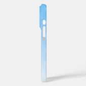 Elegant Sky Blue Ombre Diamond Muster Case-Mate iPhone Hülle (Rückseite / Links)
