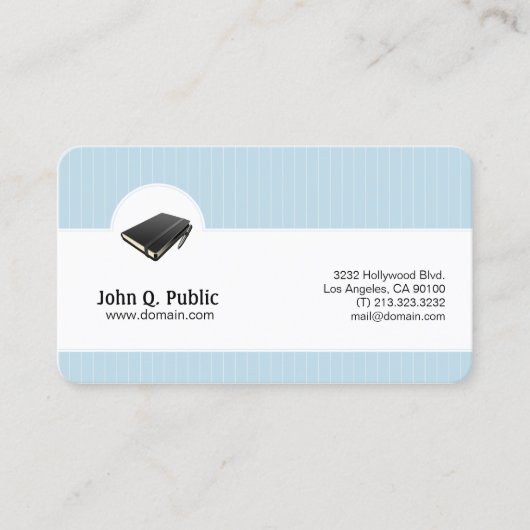 Elegant Sky Blue Visitenkarte (Vorderseite)