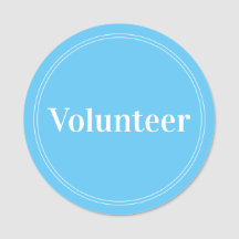 Elegant Sky Blue Volunteer Magnetic