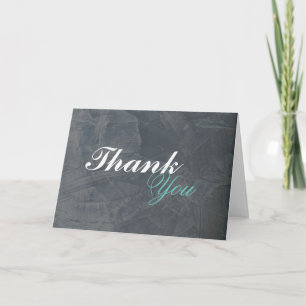 Elegant Slate Gray Stucco Blank Vielen Dank 2.0 Dankeskarte
