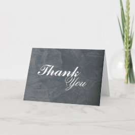 Elegant Slate Gray Stucco Blank Vielen Dank Dankeskarte
