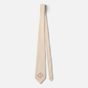 Elegant & Sleek Almond Color Monogram Necktie Krawatte
