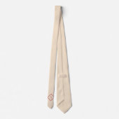 Elegant & Sleek Almond Color Monogram Necktie Krawatte (Rückseite)
