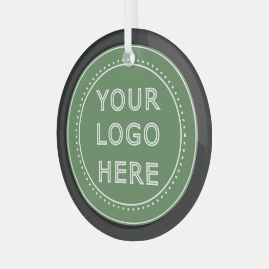 Elegant & Sleek Black QR Code Ornament Aus Glas (Vorderseite links)