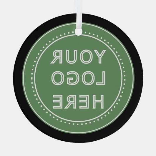 Elegant & Sleek Black QR Code Ornament Aus Glas (Rückseite)