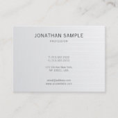 Elegant Sleek Schlicht Silver Glamour Trendy Luxur Visitenkarte (Vorderseite)