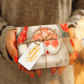 Elegant Sleeping Santa Claus Wrapping Paper | Vint Geschenkpapier