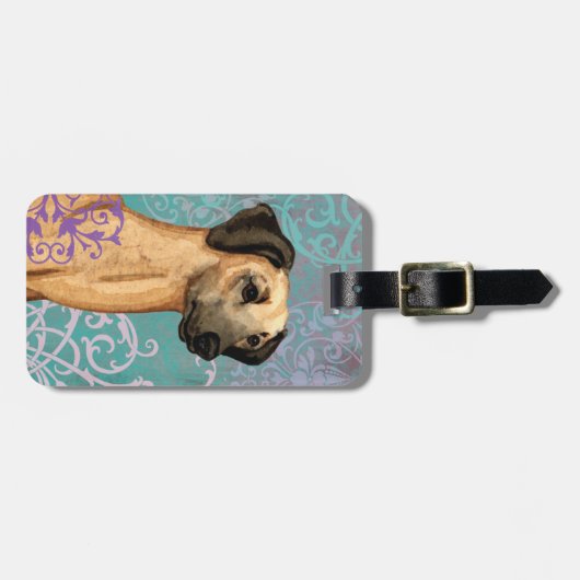 Elegant Sloughi Gepäckanhänger (Vorderseite horizontal)