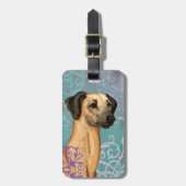 Elegant Sloughi Gepäckanhänger (Vorderseite vertikal)