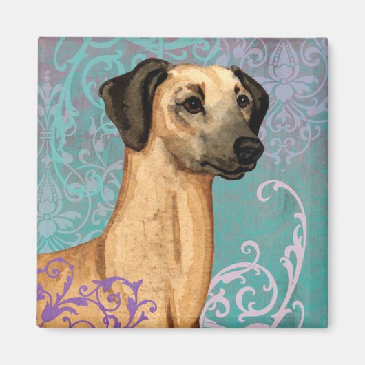 Elegant Sloughi Magnet (Vorne)