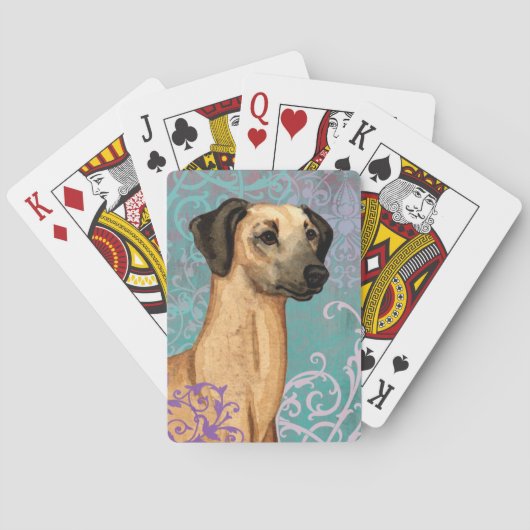 Elegant Sloughi Spielkarten (Rückseite)