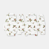 Elegant Small Christmas Holly auf weißem Hintergru Geschenkschachtel (Ungefaltet)