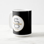 Elegant Snake - Luxury Chinese Zodiac Art & Mystic Kaffeetasse (Vorderseite Links)