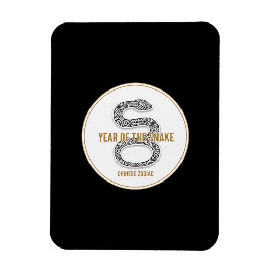Elegant Snake - Luxury Chinese Zodiac Art & Mystic Magnet (Vertikal)