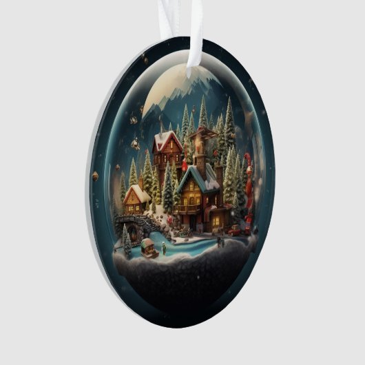 Elegant Snow Glob Ornament (Vorderseite)