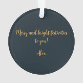 Elegant Snow Glob Ornament (Rückseite)