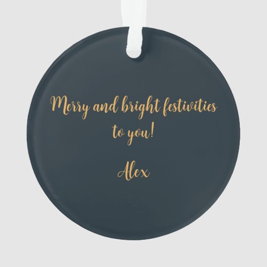 Elegant Snow Glob Ornament (Rückseite)