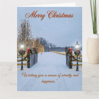 Elegant Snow Serene Christmas Design Karte