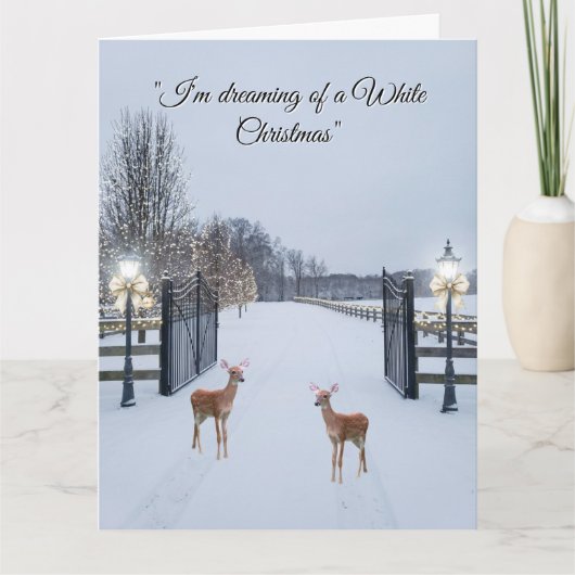 Elegant Snow Serene Scene Design Karte (Vorderseite)