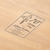 Elegant Snowdrops 70. Geburtstagsparty Acryleinladungen (Ablage )