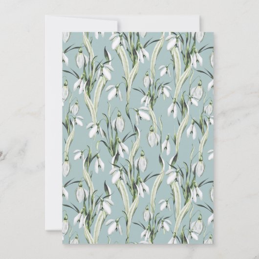 Elegant Snowdrops Wassercolor Baby Shower Einladung (Rückseite)
