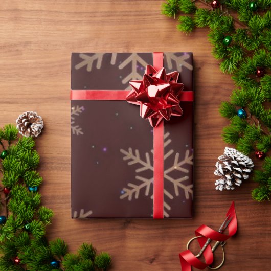 Elegant Snowflake Christmas Wrappin Geschenkpapier (Feiertagsgeschenk)