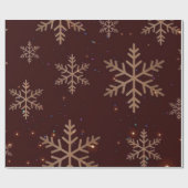 Elegant Snowflake Christmas Wrappin Geschenkpapier (Flach)