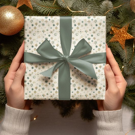 Elegant Snowflake Christmas Wrapping Paper Geschenkpapier