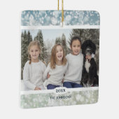 Elegant Snowflake Crystal Bokeh Keramikornament (Rechts)