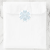 Elegant Snowflake (Frost Blue) Runder Aufkleber (Tasche)