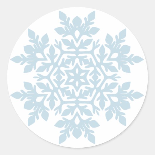 Elegant Snowflake (Frost Blue) Runder Aufkleber (Vorderseite)