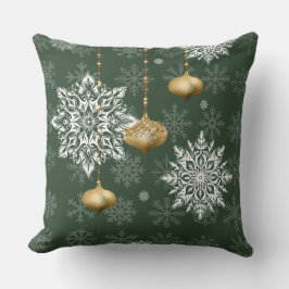 Elegant Snowflake Holiday Accent Kissen