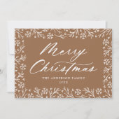 Elegant Snowflake Toffee Frohe Weihnachten Non-Fot (Vorderseite)