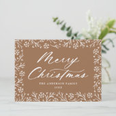 Elegant Snowflake Toffee Frohe Weihnachten Non-Fot (Stehend Vorderseite)