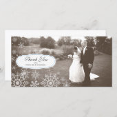 Elegant Snowflake Wedding Vielen Dank Dankeskarte (Vorne/Hinten)