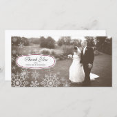 Elegant Snowflake Wedding Vielen Dank Dankeskarte (Vorne/Hinten)