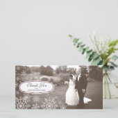 Elegant Snowflake Wedding Vielen Dank Dankeskarte (Stehend Vorderseite)