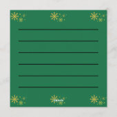 Elegant Snowman Christmas Card Feiertagskarte (Rückseite)