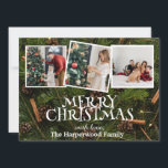 Elegant Snowman Joy Christmas Family Foto Collage Feiertagskarte<br><div class="desc">Elegant Snowman Joy Christmas Family Foto Collage</div>